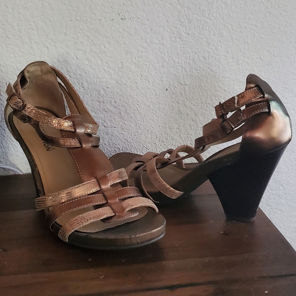 Brown Strappy Heeled Sandals